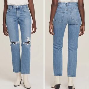 AGOLDE Wilder Mid Rise Straight Jeans in Whiplash Size 26